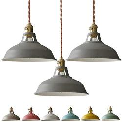 STGLIGHTING Dimmable Iron Pendant Light H-Type Track Light Pendants 3.9 ft Cord Macaron Grey Lampshade Track Light Decoratefor Instant Pendant Lights for Dining Room 3-Light Customizable