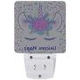 ZOEO Unicorn Night Light 2 Pack, Cream Unicorn Magic Star Tiara Plug-in LED Night Lamp with Light Sensor Bathroom Toilet Bedroom Kitchen Wall Decorative Daylight White for Kids Childrens