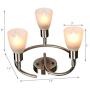 Tangkula 3-Light Ceiling Light, Flush Mount Ceiling Lamp, Adjustable Spotlight Spiral Ceiling Fixture for Kitchen, Hallway, Living Room & Bedroom (Nickel)