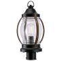 Westinghouse Lighting 6578800 Canyon Rustic One-Light Outdoor Post Top Light Fixture Textured Black and Barnwood Finish, Clear Glass