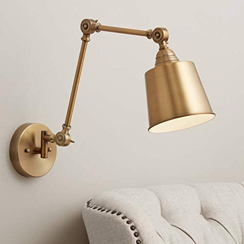 Mendes Antique Brass Down-Light Hardwire Wall Lamp - 360 Lighting