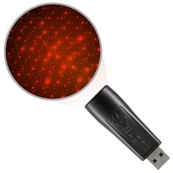 BlissLights Starport USB Laser Star Projector for Game Room Decor, Bedroom Night Light, or Mood Lighting Ambiance (Red)