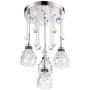 Restaurant Bedroom Chandelier Warm Romantic Dining Table Lamp Living Room Lamp Atmospheric Crystal Chandelier Modern Minimalist Bar Lamp (Color : White Light, Size : C)