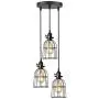Industrial Retro Pendant Lighting Fixtures, 3-Lights, Adjustable Pendant Light, for Kitchen Living Room Bedroom Hallway
