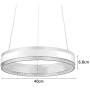 ELINKUME LED Pendant Light, Acrylic Metal Chandelier Ceiling Light, Modern Hanging LED Dining Light for Dining Room Living Room Bedroom