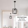 ELUZE One Light Mini Pendant Lighting , Modern Chandeliers Black Finish Foyer Light Adjustable Height，Dining Room Lighting Fixtures Hanging，Living Room Light，Kitchen Light
