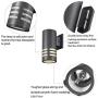 TENGXIN Outdoor Wall Sconce,Up/Down Porch Light,Stainless Steel 304 and Toughened Glass,Black Finished,E27,UL Listed,8.7 Inch Height.