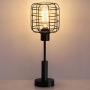 HAITRAL Modern Table Lamp - Edison Vintage Nightstand Lamp for Bedroom, Office, Dorm, Living Room, Black