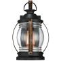 Westinghouse Lighting 6335100 Canyon One-Light Outdoor Wall Fixture, Textured Black and Barnwood Finish with Clear Glass