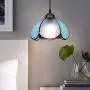 Tiffany Table Lamp Cover Colored Glass Lamp Shade Mediterranean Style Lampshade for Table Lamp Bedroom Dining Room (026)