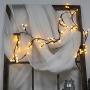 Global String Lights, 8.3Ft 8 Modes 72 Led Vines Lights Curtain Decorations Lights, Window Lights for Patio Garden Wedding Party Bookshelf, Warm White