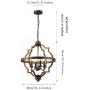 Riomasee Farmhouse Orb Chandelier Lighting 4-Light Rustic Metal Chandelier Stardust Finish Pendant Light Fixtures for Foyer,Dining,Living Room,Bedroom,Kitchen Lighting
