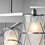 SHENGQINGTOP 33 Inches Modern Kitchen Island Lights with Frosted Glass, 3-Light Dining Room Lighting Fixtures Hanging, New Transitional Multi Pendant Lighting, Brushed Nickel Finish