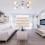 PUZHI HOME Modern Ceiling Light Sputnik Chandelier, 8 Lights Flush Mount Ceiling Light Chrome Pendant Lighting Modern Chandeliers Close to Ceiling Light Fixture for Living Room Dining Room Kitchen