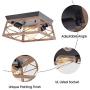 HMVPL Industrial Close to Ceiling Light Fixture, Farmhouse Flush Mount Ceiling Lamp Lighting 2-Light for Kitchen Island Dining Room Bedroom Foyer Hallway