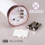 ZEEFO Motion Sensor Light, Wireless PIR Night Lights Portable Retro LED Battery Powered Light for Bedroom, Kids Room (Wood Grain Painted Base Set of 2)