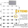 Solar String Lights, MagicPro 15 LED Light Bulbs Solar String Light Waterproof Heavy Duty Outdoor Solar Lights 44 Ft for Garden Yard Deck Warm White