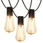 Brightech Ambience Pro Teardrop String Lights - Weatherproof LED Outdoor String Lights - Hanging Dimmable 1W LED Bulbs with Unique Teardrop Bulbs - 26 Ft Commercial Grade Patio Backyard Gazebo