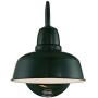 Urban Barn Rustic Farmhouse Outdoor Wall Light Fixture Green Steel Gooseneck Arm 11 1/4'' for Exterior House Porch Patio - John Timberland