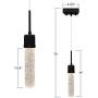 Lumxa LED Mini-Pendant Light - Modern Matte Black Hanging Mini-Pendant Light Fixture with Matte Black and Bubble Glass Led Pendant Lighting Kit for Kitchen and Dining Room(No Bulb Required)