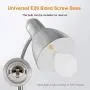 LEPOWER Metal Floor Lamp, Adjustable Goose Neck Standing Lamp with Heavy Metal Based, E26 Lamp Base, Torchiere Light for Living Room, Bedroom, Study Room and Office(Silver)