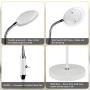 DLLT LED Reading Floor Lamp, Modern Standing Lamp Pole Light, Flexible Adjustable Gooseneck Floor Lamp Standing Task Lighting for Living Room, Bedroom, Office, Sewing, Painting,Piano