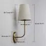 Pathson Vintage Wall Sconce, 1-Light Wall Light with Linen Fabric Lamp Shade, Industrial Wall Mounted Fixture for Bedroom Living Room, Antique Brass Finish 2-Pack (Antique)