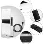 YeLEEiNO Modern LED Wall Sconce Acrylic Wall Light Cool White Plug in Cord with on/Off Switch Decorative Wall Lamp Night Light for Living Room, Bedroom, Corridor (Black)