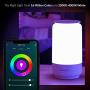 Smart Table Lamp, HugoAi Dimmable Bedside Lamps for Bedrooms, Works with Alexa and Google Home, LED Nightstand Lamp with Shades of White Lights and Vibrant Colors, No Hub Required, Grey