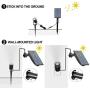 T-SUN Solar Spotlights, Outdoor LED Solar Lights, Waterproof Auto ON/Off Solar Wall Lights for Garden,Driveway, Pathway, Pool Area(White)