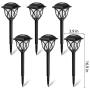 GIGALUMI Solar Pathway Lights Outdoor, 6 Pack LED Solar Landscape Lights, Waterproof Solar Powered Pathway Lights for Yard, Patio, Landscape, Walkway (Warm White)