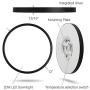 12 Inch 20W Flush Mount LED Ceiling Light, 2000 LM, Round Flush Mount Ceiling Lamp Fixture for Bedroom, Living, Kitchen, Hallway, Bathroom, Stairwell, Color Black, Slim, 3 Colors in 1(Non Dimmable)