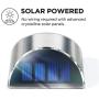 Home Zone Security Solar Wall Lights - Outdoor Solar Fence Post and Step Lights, Weatherproof with No Wiring Required, Stainless Steel (4-Pack)