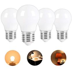 Low wattage A15 LED Light Bulb Replacement 15W-25W E26 Base 120V 2W 150lm Soft White 2700K Non-Dimmable for Bathroom, Bedroom, Bedside Accent Lamps Pack of 4