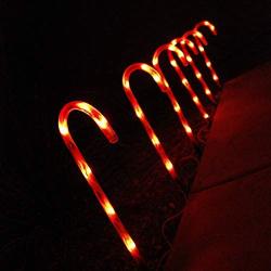 Joiedomi Christmas Candy Cane Pathway Markers Lights 17” Set of 6 Christmas Stakes Lights Outdoor Pathway Decorations