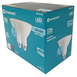 EcoSmart 120W Equivalent Daylight PAR38 Dimmable LED Flood Light Bulb (2-Pack)