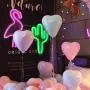 Flamingo & Cactus Neon Lights, Creative LED Neon Signs for Bedroom, Kids Room, Beer Bar, Birthday Party, Childrens Gift