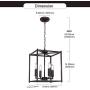 Farmhouse Lighting Chandelier Light Fixtures Ceiling Hanging Oil Rubbed Bronze 4 Lights E12 Base for Entryway Dining Room Lights by Lucidce