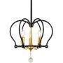 Trongee Industrial Pendant Light Fixtures Black Metal Pendant Lights Rustic Farmhouse Chandelier for Kitchen Dining Room Living Room Foyer Hallway Loft (Medium)
