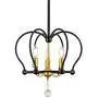 Trongee Industrial Pendant Light Fixtures Black Metal Pendant Lights Rustic Farmhouse Chandelier for Kitchen Dining Room Living Room Foyer Hallway Loft (Medium)