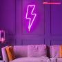 Protecu Pink Neon Lightning Bolt, Decorative Lights LED Neon Signs for Bedroom, 3 AA Battery/USB Powered Neon Sign Shaped Decor Light, Neon Light Sign for Kids, Birthday, Party Room Decor (Pink)