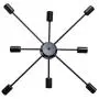 WBinDX 8 Lights Semi Flush Mount Ceiling Light Black Industrial Sputnik Chandelier Modern Bedroom Living Room Kitchen Foyer Hallway Lighting Fixture