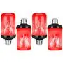 LED Flame Effect Fire Light Bulb, Upgraded 4 Modes Flickering Fire Christmas Lights Decorations, E26 Base Flame Bulb with Upside Down Effect (B Red,4 Pack)