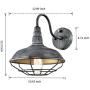 Wall Sconce with Plug in Cord and On Off Switch,Retro Gooseneck Wall Light Fixtures for Bedroom Nightstand