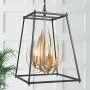 3-Light Pendant Chandelier, Adjustable Height Pendant Light Fixtures with Iron Finish, Modern Pendant Lighting for Dining Room, Kitchen, Hallway and Entryway, ETL Listed