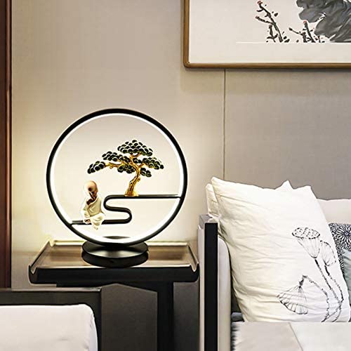 HONGLONG Classical Bedside Desk Light,Modern and Simple LED Desk lamp,Decorative Table lamp,Chinese Style Desk lamp Reading Lights,Metal Table Lamp for Living Room, Bedroom, Study Room