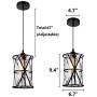 HMVPL Pendant Lighting Fixtures, Black Farmhouse Hanging Chandelier Lights with Glass Shade, Mini Industrial Ceiling Lamp for Kitchen Island Dining Room Over Sink Hallway Bedroom