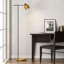 OYEARS 63”H Modern Floor Lamp for Living Room Tall Lamp Floor Lights for Reading Bedroom Gold and Matte Black Accent Finish 6W Bulb Included
