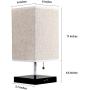 Apbeam Dual USB Table Lamp Bedside Lamp with 2 USB Charging Charger Ports Fabric Linen Lampshade Nightstand Desk Lamp E26 E27 LED Bulb Base for Bedroom Living Room Dining Room Baby Room Light Fixture