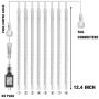 FUNPENY Meteor Shower Rain Lights, 288 LED Christmas Lights Icicle Snow Falling Christmas Lights Outdoor Raindrop Lights, Xmas Tree Holiday Christmas Thanksgiving Decoration, White